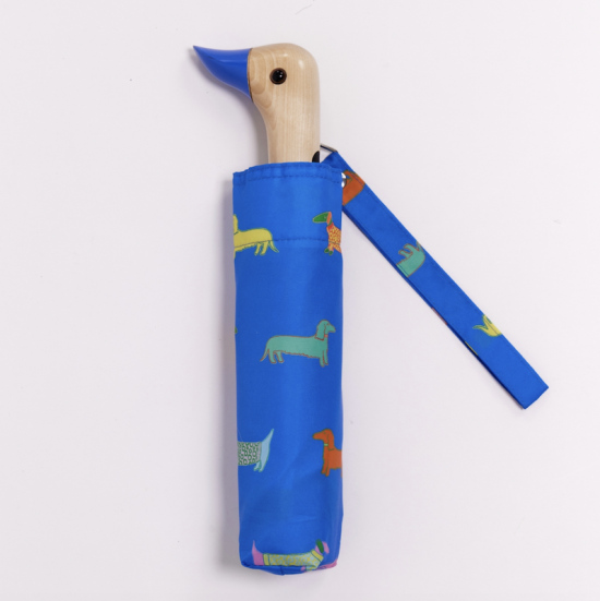 Parapluie canard bleu teckels