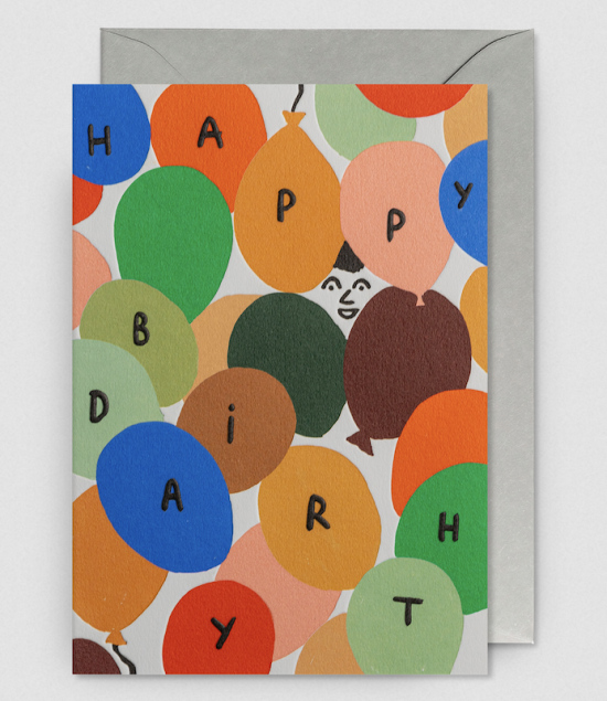 Carte ballons visage
