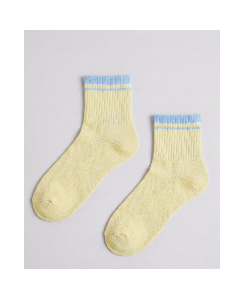 Chaussettes courtes jaune/bleu 39/42