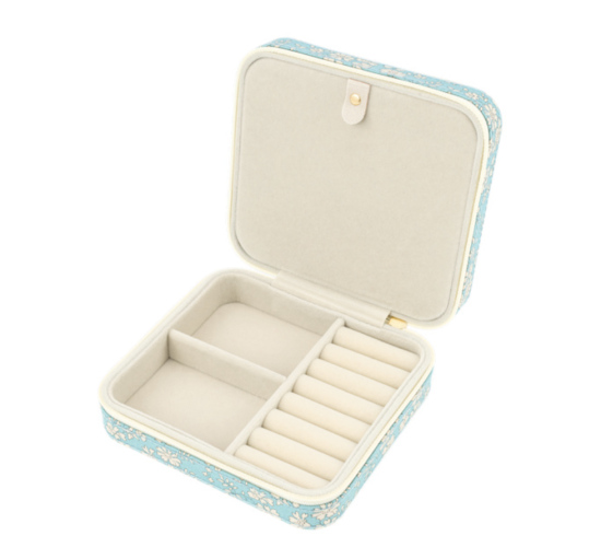 Boîte à bijoux carrée Liberty Capel Soft Teal