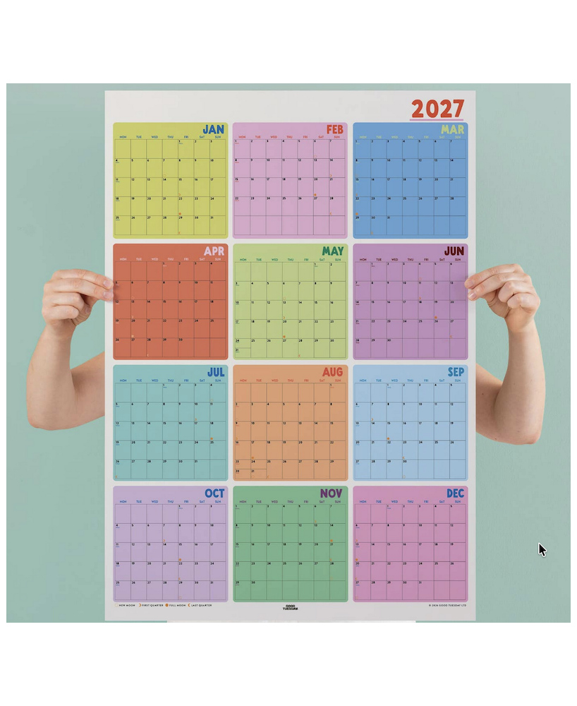 Poster Planner 2027 multicolore