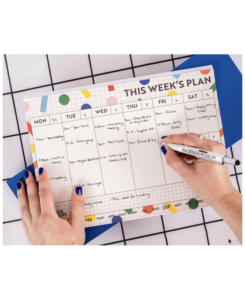 Weekly planner A4 Design Museum