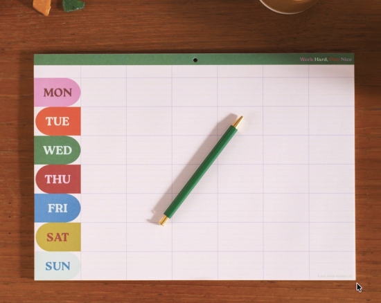 Weekly Planner multicolore