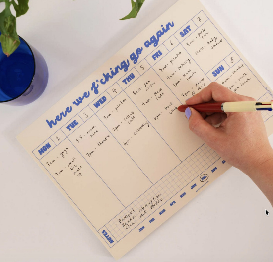 Weekly Planner Here we go again