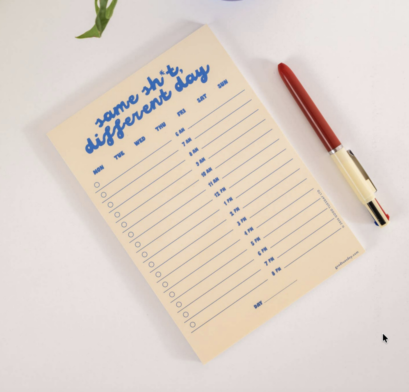Daily planner Same shit different day