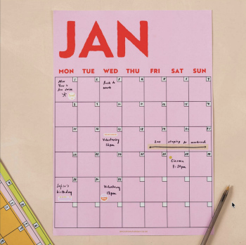 Wall planner A3