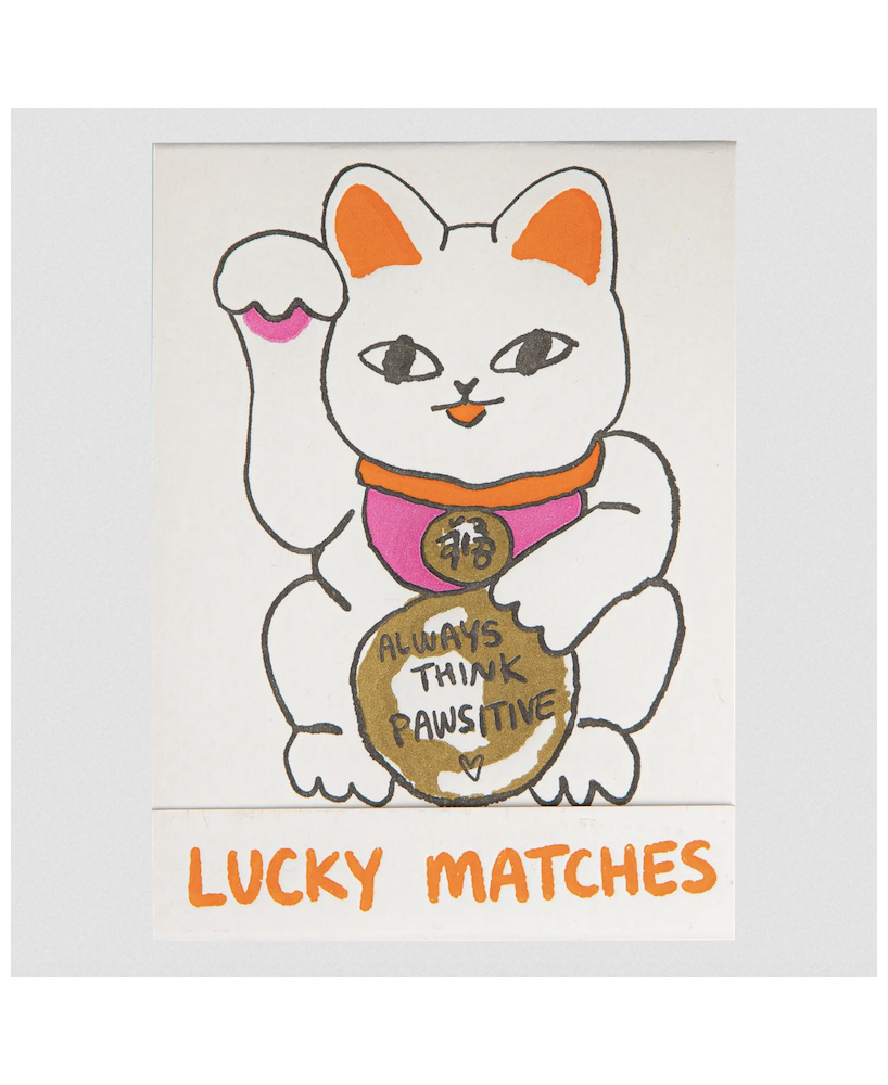 Pochette d'allumettes Good luck cat