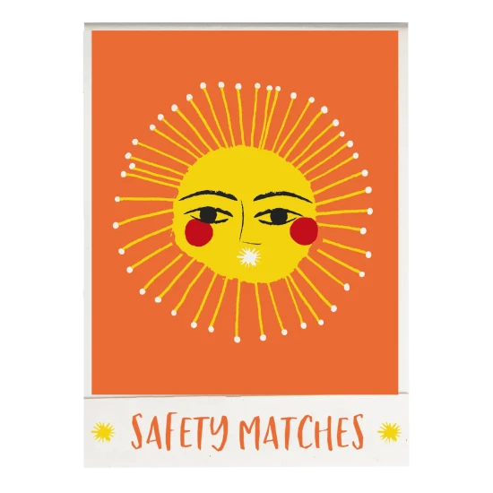 Pochette d'allumettes Soleil