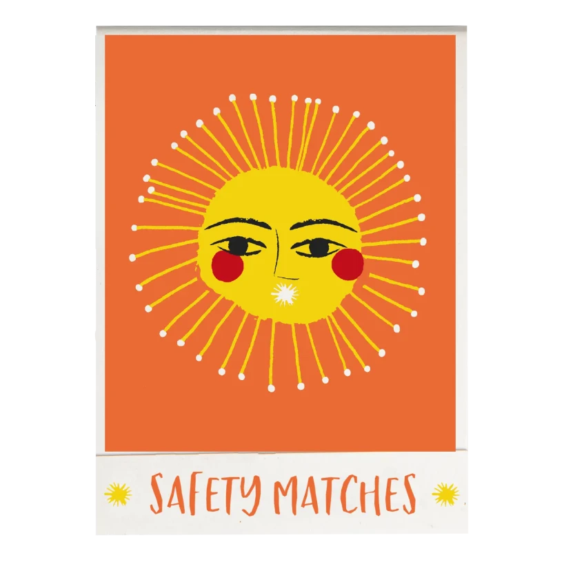 Pochette d'allumettes Soleil