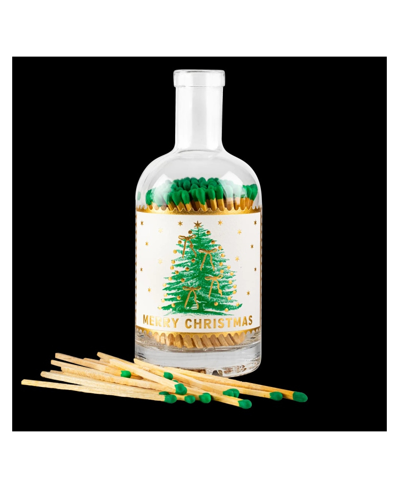 Bouteille d'allumettes Sapin de Noël