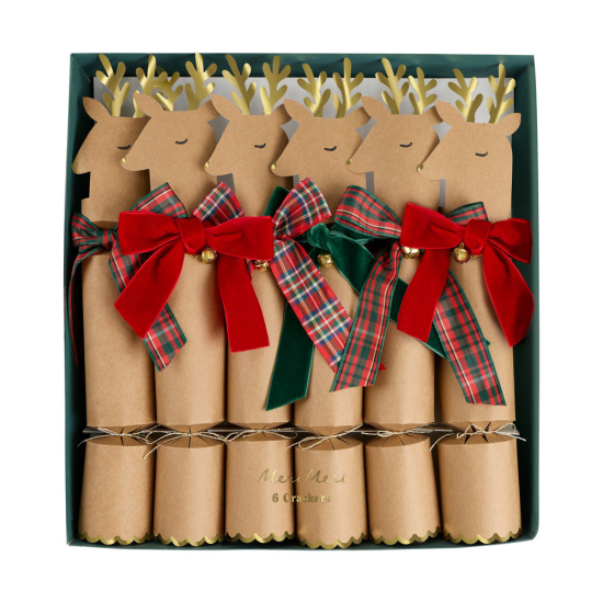 Crackers de Noël Rennes & Noeuds Meri Meri