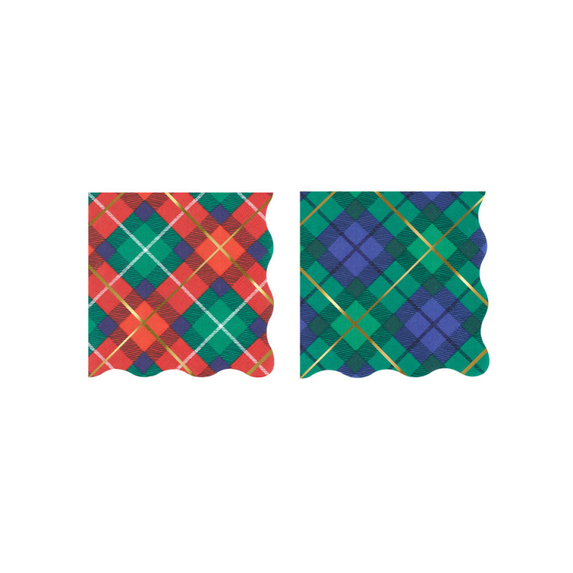 Petites serviettes Tartan Meri Meri