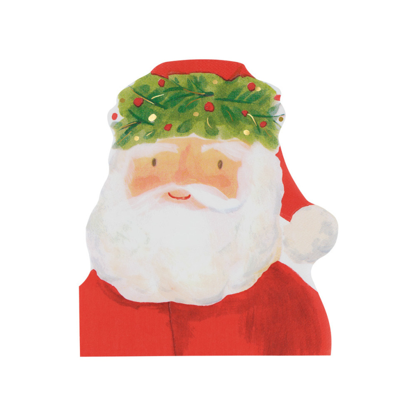 Serviettes Tête Père Noël Meri Meri