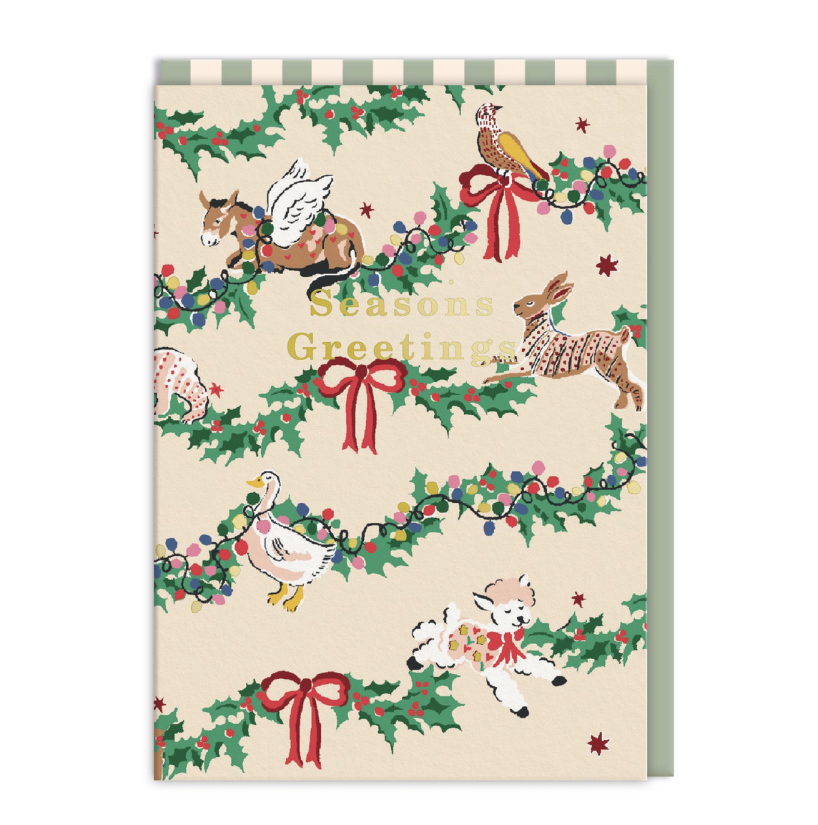 Carte Guirlande et animaux