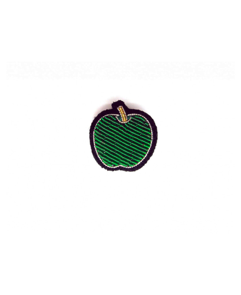 Broche brodée pomme Macon&Lesquoy