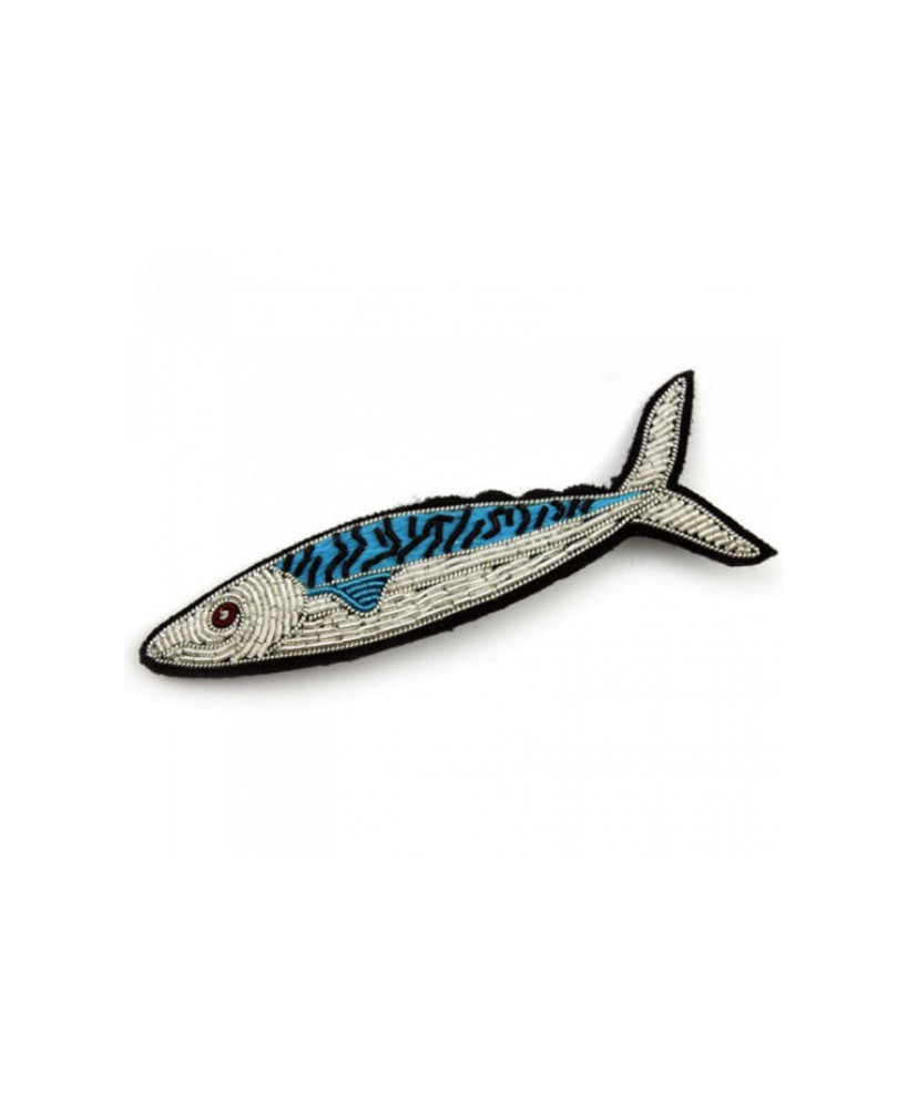 Broche brodée sardine Macon&Lesquoy