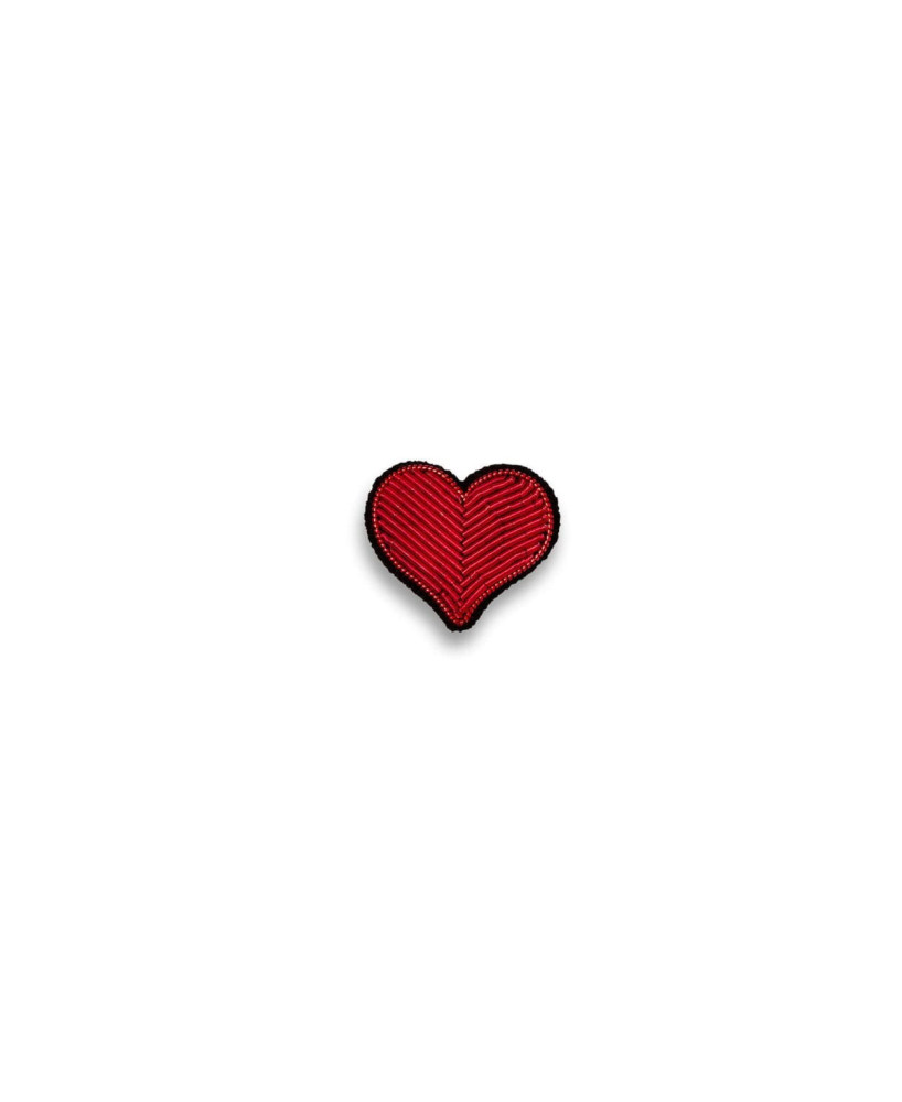 Broche brodée coeur rouge Macon&Lesquoy