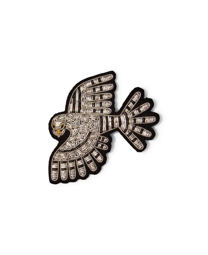 Broche brodée faucon Macon&Lesquoy