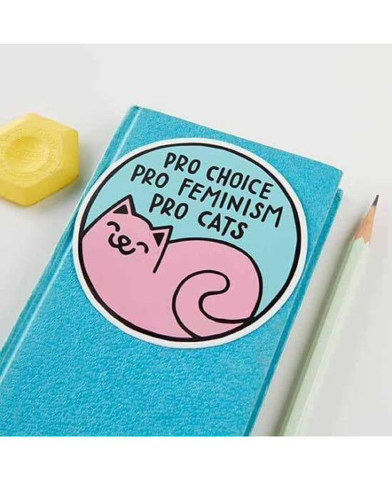 Sticker Pro Choice - Pro Feminism - Pro Cats