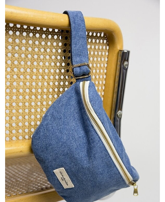 Sac banane Rive Droite Custine denim clair