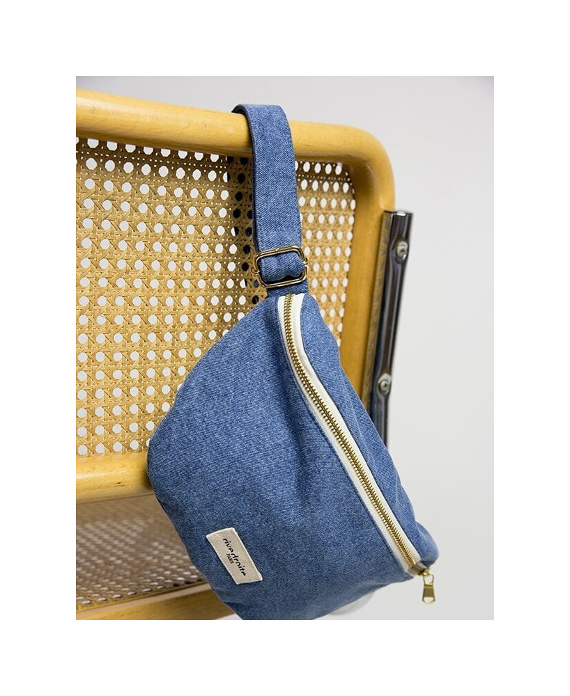 Sac banane Rive Droite Custine denim clair