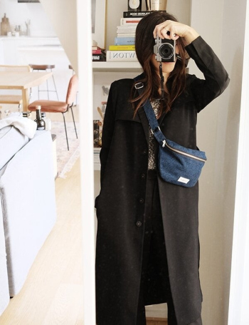 Sac banane Rive Droite Custine denim brut