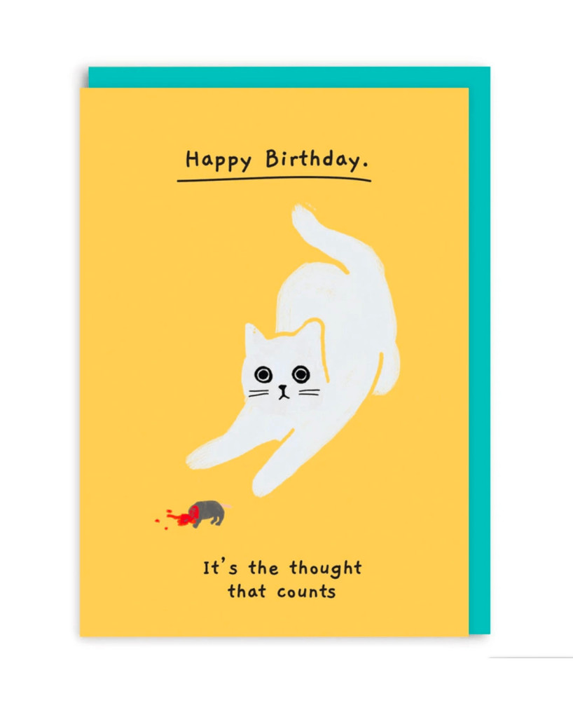 Carte Happy Birthday It's the thought that counts