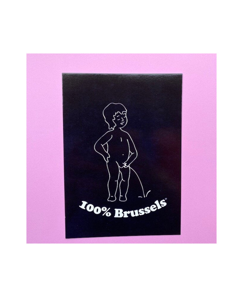Carte postale 100% Brussels (noire)