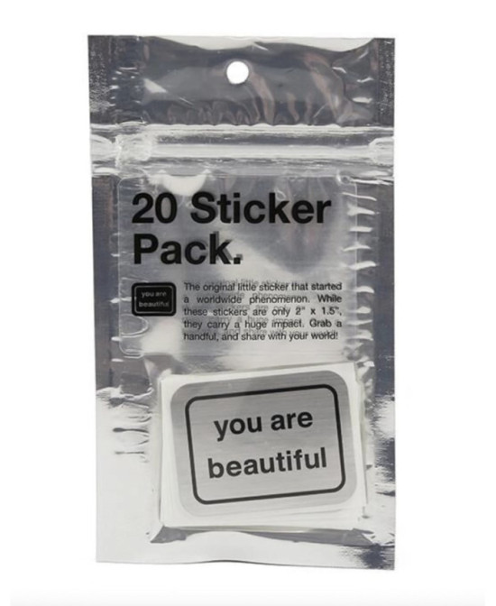 Set 20 stickers métalisés You are beautiful