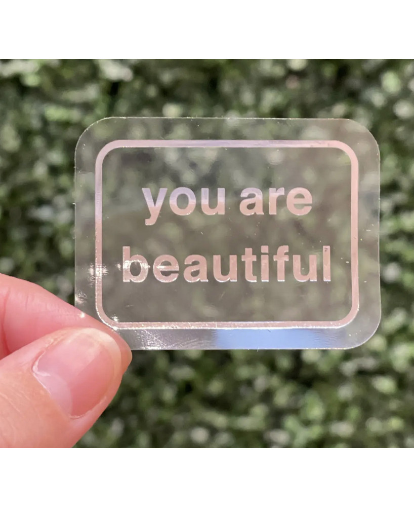 Set 20 stickers transparents You are beautiful