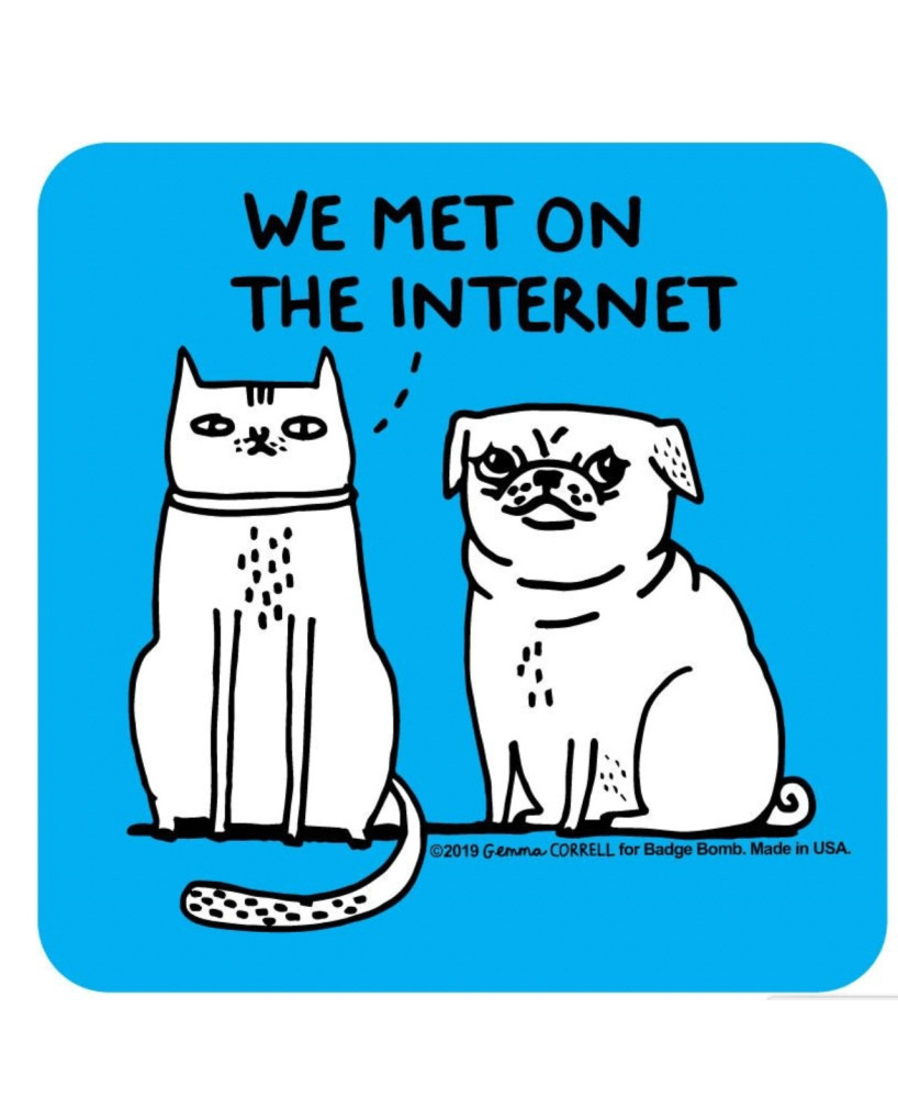 Sticker We met on the internet