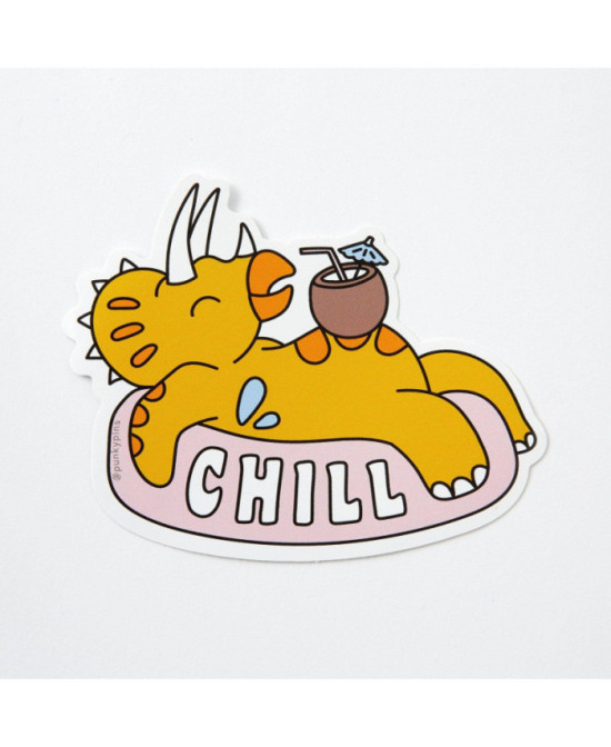 Sticker tricératops chill