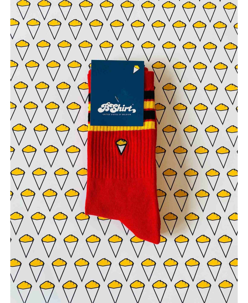 Chaussettes Bshirt noir jaune rouge