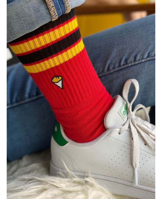 Chaussettes Bshirt noir jaune rouge