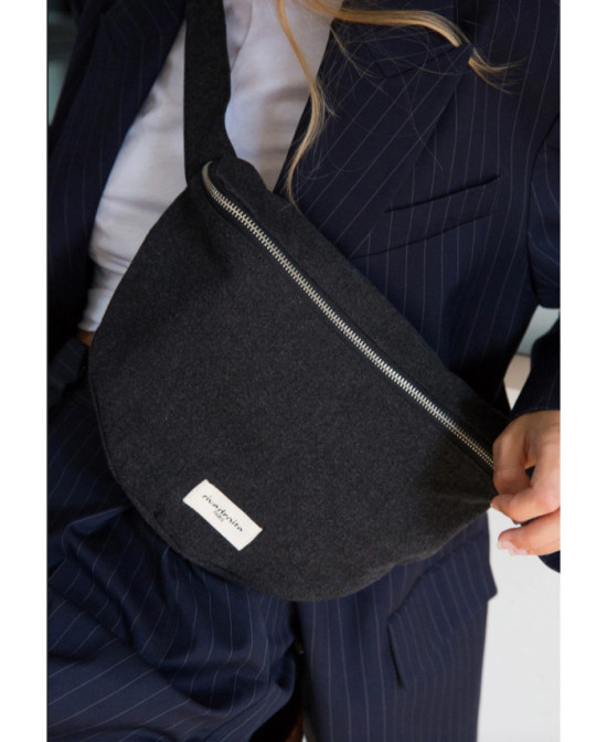 Sac banane Rive Droite Custine XL Denim Noir