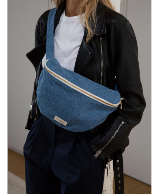 Sac banane Rive Droite  Custine  XL Denim Clair