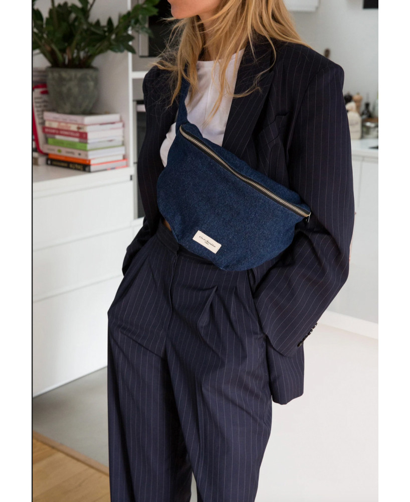 Sac banane Rive Droite Custine XL Denim Brut