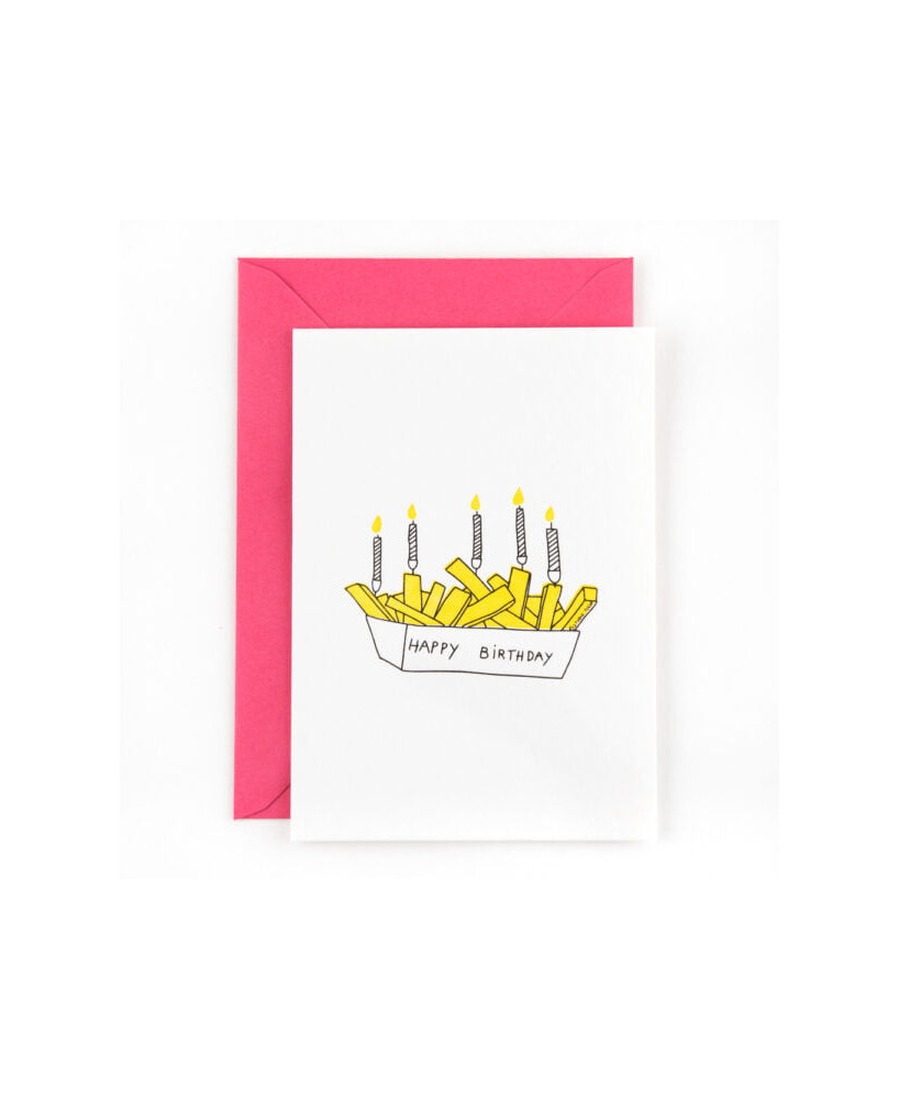 Carte Happy Birthday Frites
