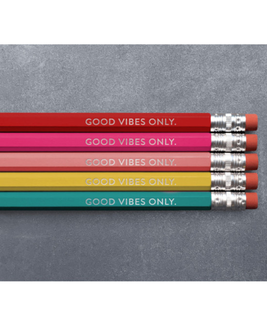 Set 5 crayons Good vibes only
