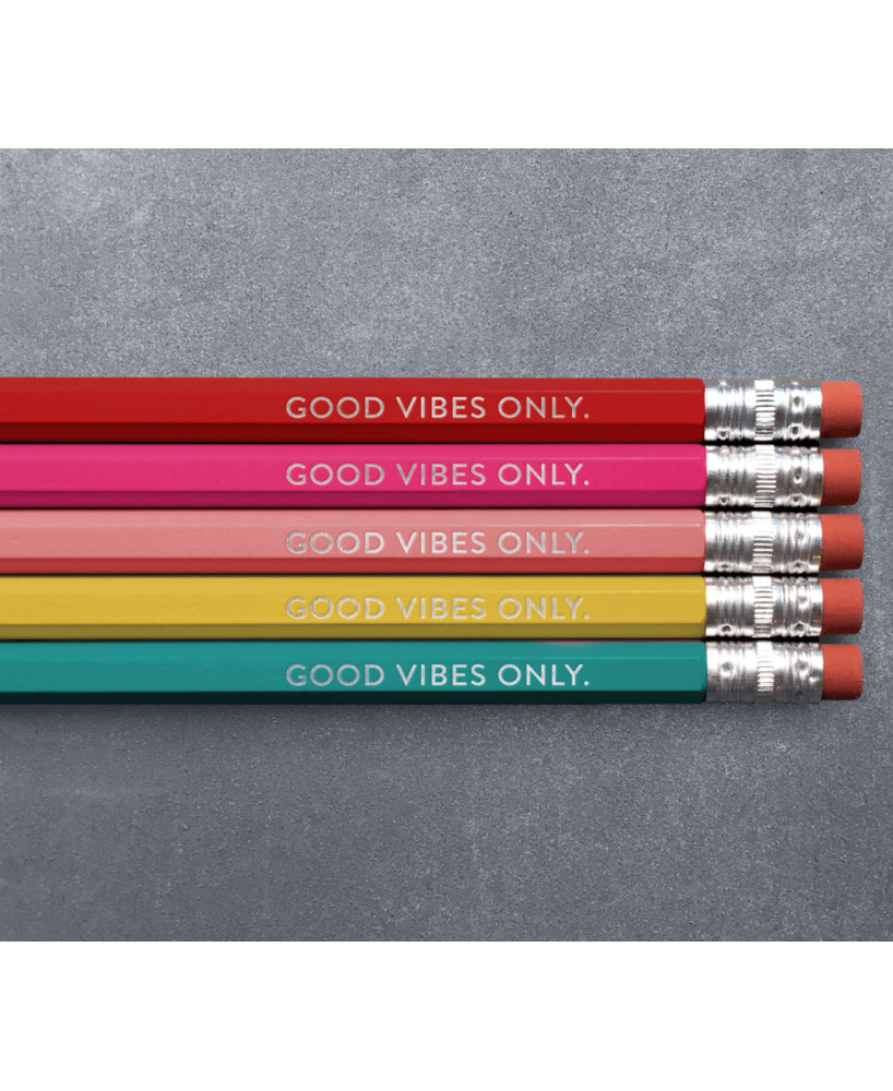 Set 5 crayons Good vibes only