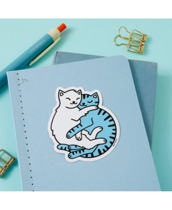 Sticker Cuddling cats