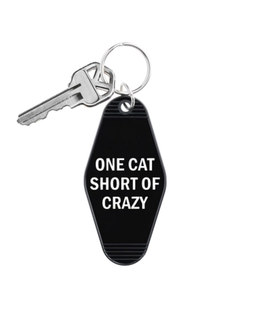 Porte-clés One cat short of crazy