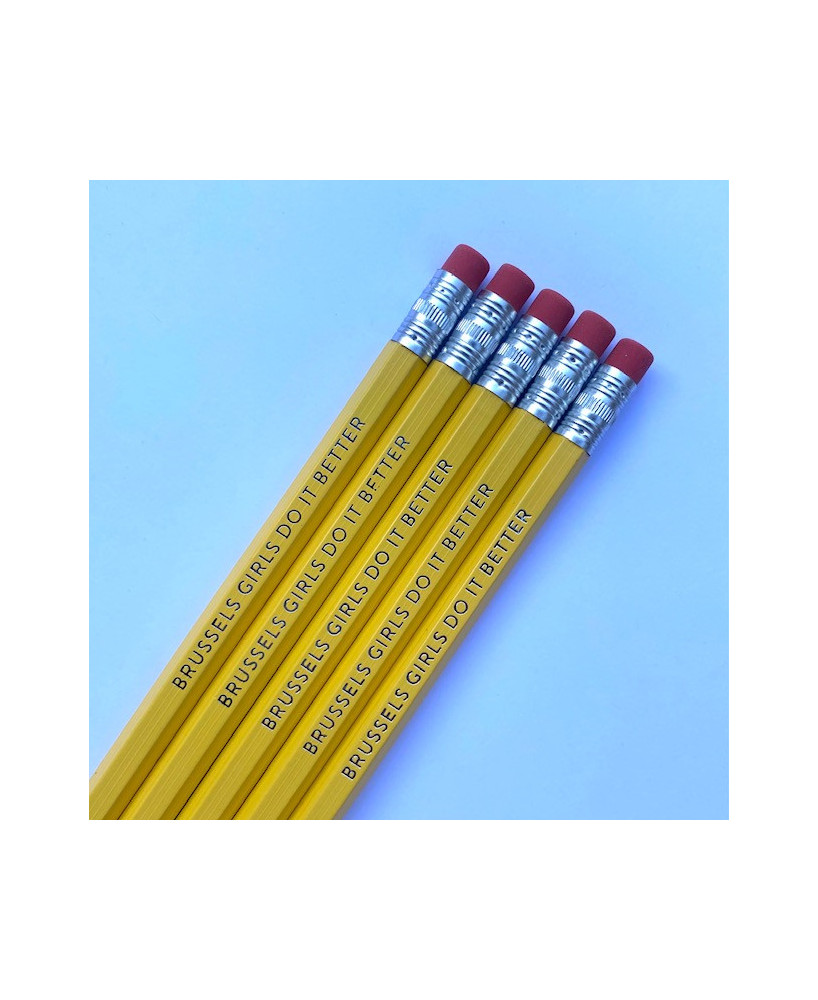Set crayons jaunes Brussels girls do it better