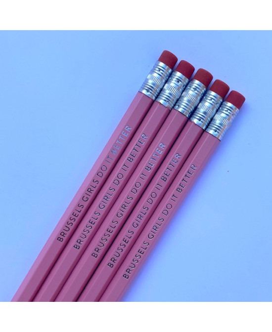Set crayons rose bonbon Brussels girls do it better