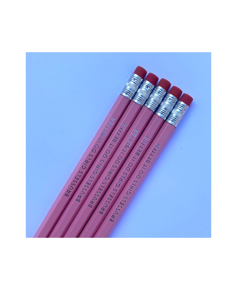 Set crayons rose bonbon Brussels girls do it better