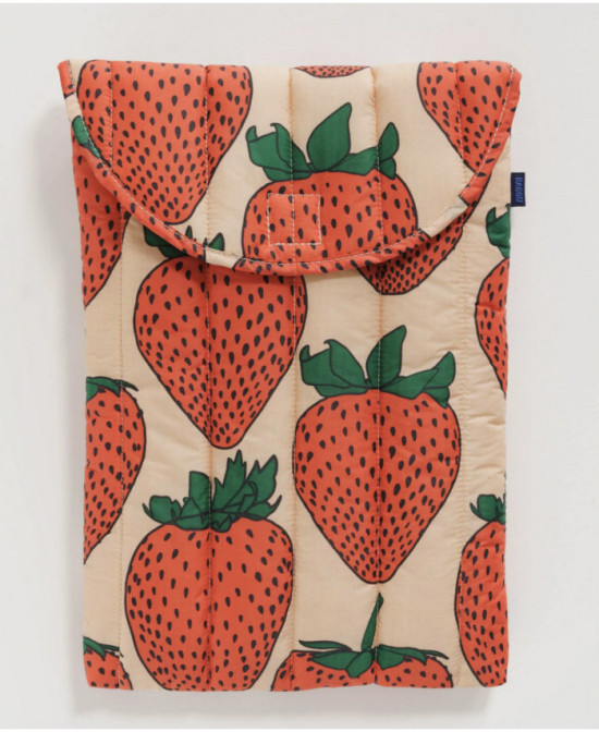 Housse d'ordinateur matelassée 13" fraises