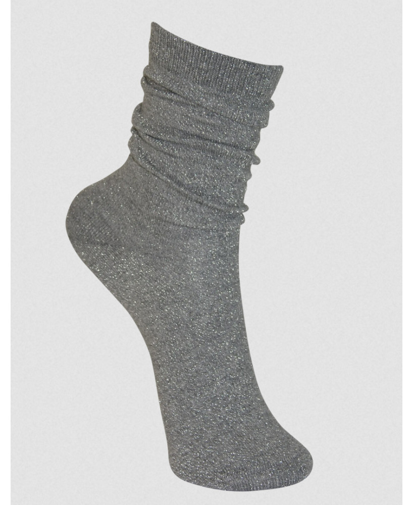 Chaussettes lurex argent