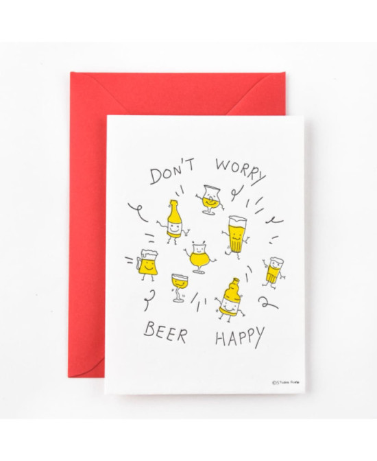 Carte Don't worry beer happy