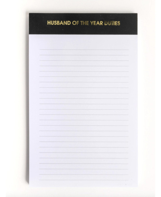 Bloc-notes Husband of the year duties