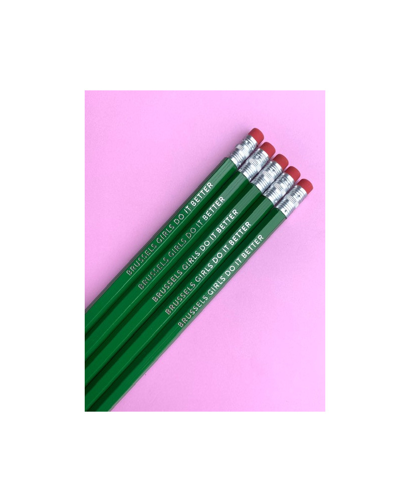 Set 5 crayons verts Brussels girls do it better